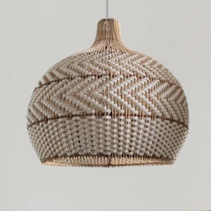 serena white rattan pendant